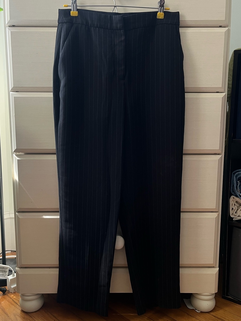 Express Black Pinstripe Men's Dress Trousers